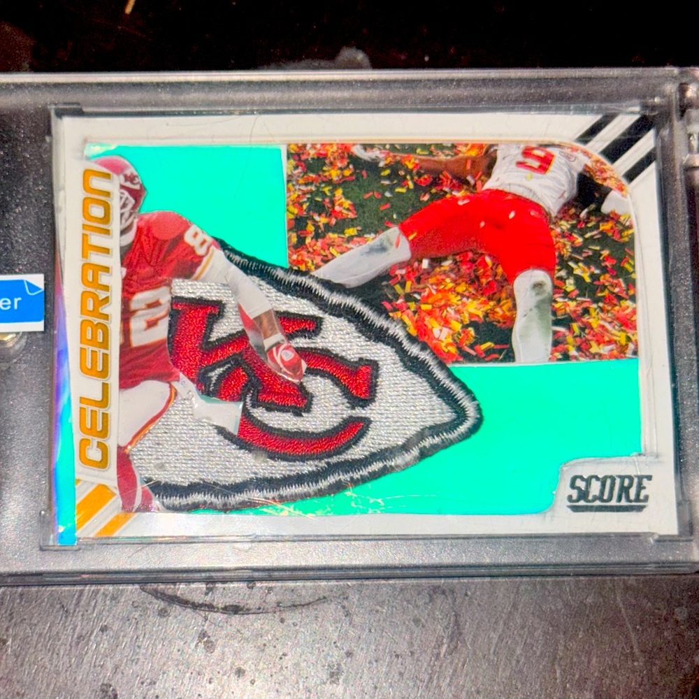 Kansas City Chiefs custom patch card from the AFC championship of 24
